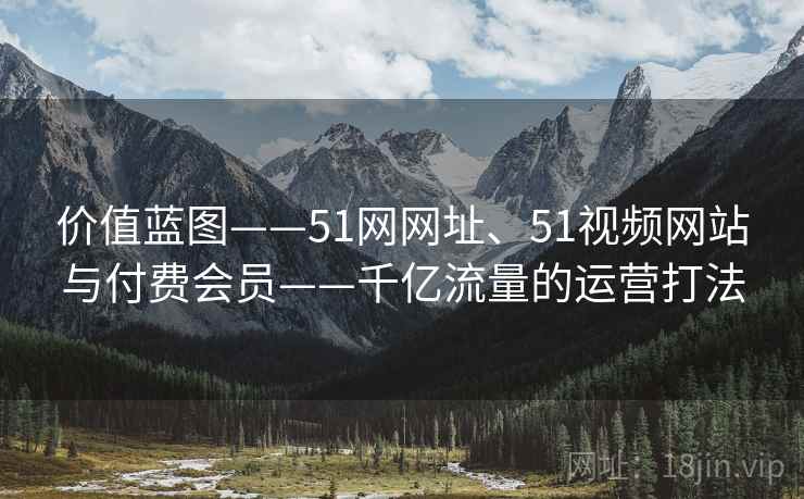 价值蓝图——51网网址、51视频网站与付费会员——千亿流量的运营打法