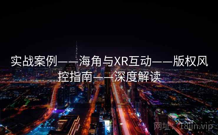 实战案例——海角与XR互动——版权风控指南——深度解读