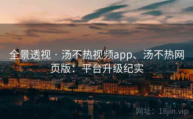 全景透视 · 汤不热视频app、汤不热网页版：平台升级纪实  第1张